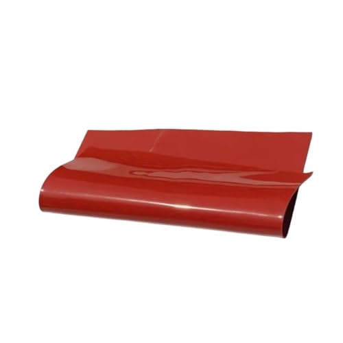 YJQHODY 1 Stück dünner Silikonfilm-Tischschutz, lebensmittelechtes Silikonmaterial, Hochtemperaturmembran, 500 x 500 mm(Red,0.5mm) von YJQHODY