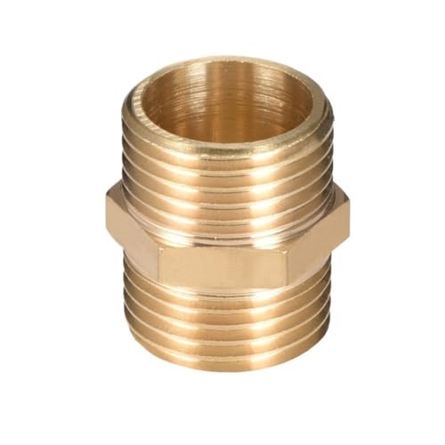 YJQHODY 1 piece Rohr Hex Fitting Adapter, Nippel Stecker Quick-Connect Sanitär Rohr Joiner Hohe-Leistung(1/2 * 1/2 inch) von YJQHODY