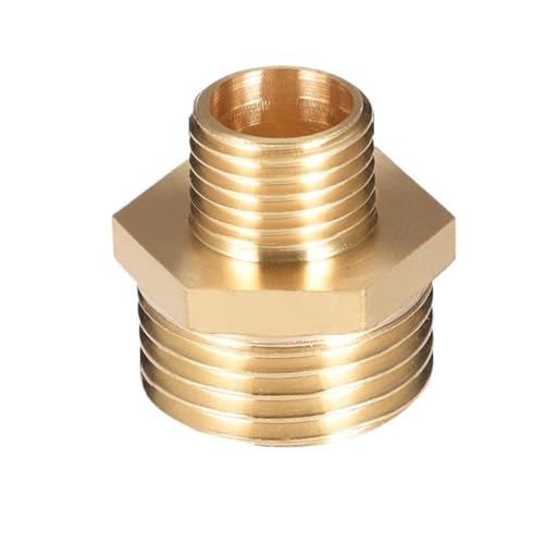 YJQHODY 1 piece Rohr Hex Fitting Adapter, Nippel Stecker Quick-Connect Sanitär Rohr Joiner Hohe-Leistung(1/4 * 1/2 inch) von YJQHODY