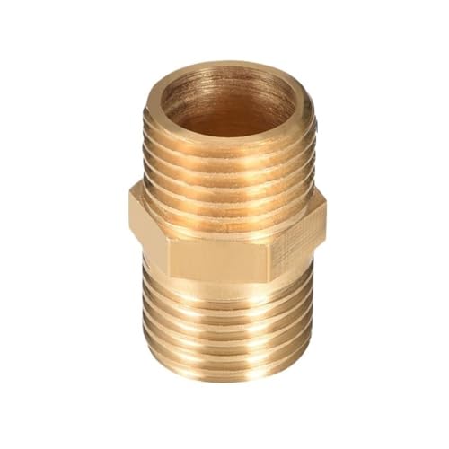 YJQHODY 1 piece Rohr Hex Fitting Adapter, Nippel Stecker Quick-Connect Sanitär Rohr Joiner Hohe-Leistung(1/4 * 1/4 inch) von YJQHODY