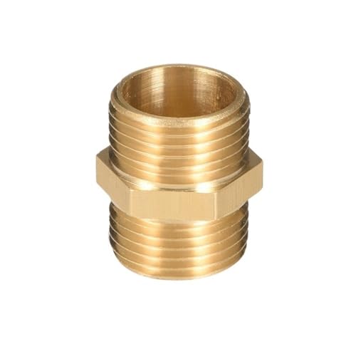 YJQHODY 1 piece Rohr Hex Fitting Adapter, Nippel Stecker Quick-Connect Sanitär Rohr Joiner Hohe-Leistung(3/8 * 3/8 inch) von YJQHODY