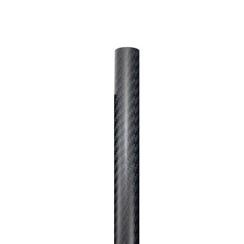 YJQHODY 2 Stück 3K-Kohlefaser-Schwarzrohre, 20 Zoll lange hohle Twill-Mattrohre mit hoher Steifigkeit for Modelle(30x27x500mm) von YJQHODY
