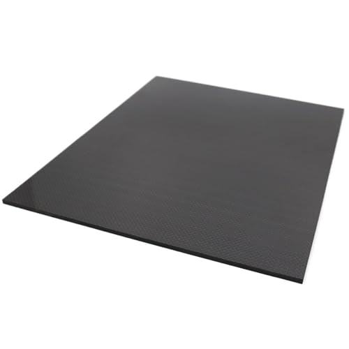 YJQHODY 3K glatte, glänzende Carbonfaserplatte, 400 mm × 250 mm, hochfeste Carbonplatte zur strukturellen Unterstützung, 1 Stück(400x250x4mm) von YJQHODY