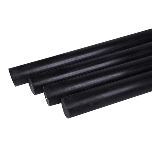 YJQHODY 5-teiliges Carbon-Vollstab-Set, schwarzer Faserstab for mechanische Projekte und strukturelle Unterstützung(6mm) von YJQHODY