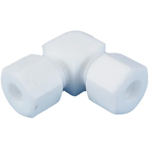 YJQHODY 90-Grad-Winkelverteiler-Schnellanschluss, kompaktes Design, PTFE-Kompressionsverbindungsstück, 1 Stück(6.35mm) von YJQHODY
