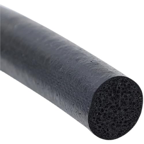 YJQHODY EPDM-Schwamm, schwarze Kordel, Rundstab, Dichtungsstreifen for Schranktüren aus Gummischaum, verformt sich nicht leicht, 1 Stück(2M*16MM) von YJQHODY