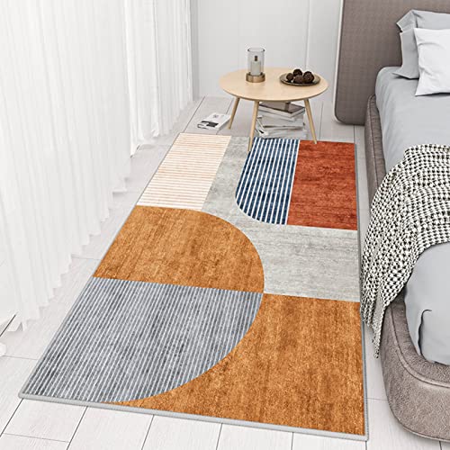 YJRBZ Läufer Teppich Flur rutschfest Orange Schmaler Läufer Teppich für Flur, Küche Flur Treppenvorleger, 100cm 1,5m 2m 250cm 300cm 4m 5m 6m Teppichläufer - rutschfest Waschbar (Size : 80x150cm) von YJRBZ