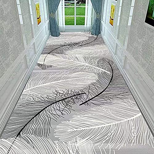 YJRBZ Läufer-Teppich für Flur Grey, Passage-Teppiche Läufer für Flur-Treppen, 1m / 1,5m / 2m / 2,5m / 3m / 3,5m / 4m / 4,5m / 5m / 5,5m / 6m Lange schmale Carrycert (Size : 100×150cm) von YJRBZ