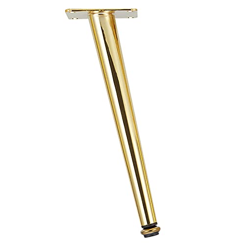 SZLXJMFL Tischbeine Gold, Höhenverstellbar Tischfüße 4 Stück Mobelbeine, Höhe: 10-75 cm (+10mm) Kleiderschrank Beine Couchtisch/TV Tisch/Beistelltische/Kommode/Stützbeinen (60cm,Gold) von YJRZYQKXKL