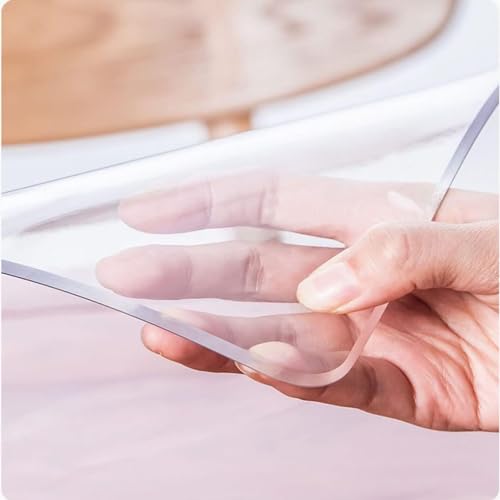 YJRZYQKXKL Bodenschutzmatte für Hartböden,3mm Rechteckig Fliesenschutzmatte PVC Bodenunterlage Transparente Fußmatten Brauch Bürostuhlunterlage, Für Mehrere Oberflächen-40x80cm von YJRZYQKXKL