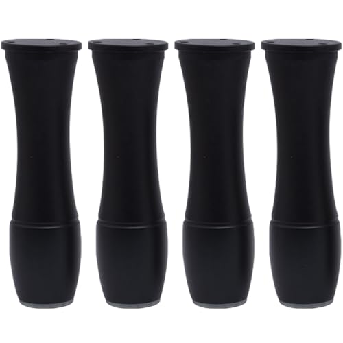 YJRZYQKXKL Möbelbeine 15cm, 4 Stück Verstellbar Möbelfüsse Schwarz Möbelfüße Höhe: 8-15cm Sockelfuß Aluminiumlegierung | Eloxierte Oberfläche Tischfüße Sofasfüße-15cm/6 von YJRZYQKXKL