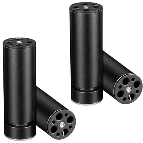 YJRZYQKXKL Möbelfüße 15cm, 4 Stück Verstellbar Möbelfüsse Schwarz Aluminiumlegierung | Eloxierte Oberfläche Möbelbeine Höhe: 6-40cm Schrankfüße Tischfüße Sofasfüße Mit Schrauben-15cm/6 von YJRZYQKXKL