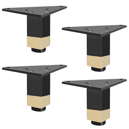 YJRZYQKXKL Schrankfüße Schwarz Mit Gold, 4 Stück Höhenverstellbar Möbelfüße Quadrat Aluminiumlegierung | Eloxierte Oberfläche Mobelbeine Höhe: 6-40cm Sideboard Nachtschrank Füße Mit Schrauben-10cm/4 YJRZYQKXKL Schrankfüße Schwarz Mit Gold, 4 Stück Höhenverstellbar Möbelfüße Quadrat Aluminiumlegierung | Eloxierte Oberfläche Mobelbeine Höhe: 6-40cm Sideboard Nachtschrank Füße Mit Schrauben-10cm/4 von YJRZYQKXKL