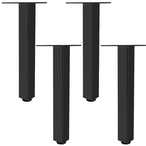 YJRZYQKXKL Sofafüße 20cm, 4 Stück Verstellbar Möbelfüße Schwarz Aluminiumlegierung | Eloxierte Oberfläche Sofafüsse Höhe: 6-40cm Sofabeine Möbelfüsse Tischbeine Mit Schrauben-20cm/7.9" von YJRZYQKXKL