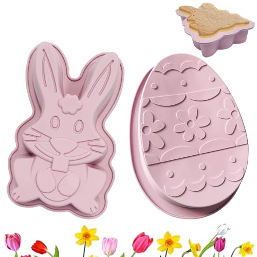 YJSDDNTY Ostern Kaninchen Backform, Ostern 3D Hasen Silikonform, Ostern Schokolade Silikonform in Form von Kaninchen, für Cupcake Topper, Schokolade, Gebäck, Keksdekor YJSDDNTY Ostern Kaninchen Backform, Ostern 3D Hasen Silikonform, Ostern Schokolade Silikonform in Form von Kaninchen, für Cupcake Topper, Schokolade, Gebäck, Keksdekor von YJSDDNTY