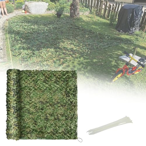 YJSGHRHL Tarnnetz Jagd, Sonnensegel, Camouflage Netz Schattennetz Bundeswehr 2m 5m 6m 8m 9m 12m 16m 18m Tarnung Net UV-beständig für Außen Pergola Militär Dekoration Camping Garten Tarn(2x2M) von YJSGHRHL