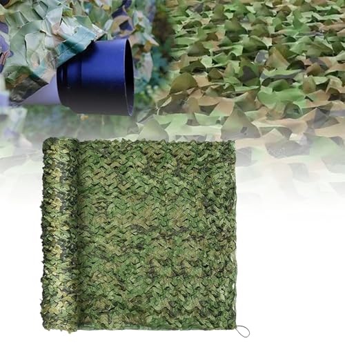 YJSGHRHL Tarnnetz im Freien Grün, Camouflage Netz Leichtgewicht for Wald Jagd Camping Tarnung UV-beständig Militär Dekoration Indoor Autodeckung Fotografie Deckungslage, 1m 4m 8m 12m 17m 20m(4x4M) von YJSGHRHL