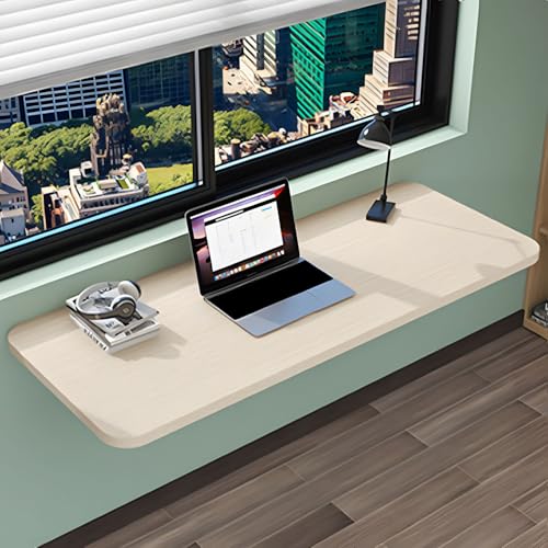 YJSGNMZA Vielseitiger Arbeits- und Esstisch, platzsparendes Design, multifunktionaler Hängetisch für Home Office und kleine Räume, ideal zum Arbeiten und Essen (Holzfarbe 50 x 25 cm) von YJSGNMZA