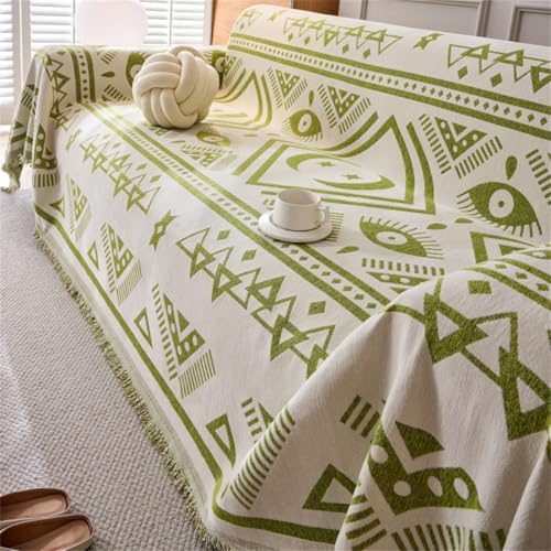 Bohemian Sofabezug Weiche Chenille Sofa üBerzug FüR 1 2 3 4 Sitzer L Form SofaüBerwurf Ecksofa Couch üBerzug,Universelle Anti Rutsch Hund Katze Sofa Cover,Star,Line,Blanket,Decke (Grün,180x230cm) Bohemian Sofabezug Weiche Chenille Sofa üBerzug FüR 1 2 3 4 Sitzer L Form SofaüBerwurf Ecksofa Couch üBerzug,Universelle Anti Rutsch Hund Katze Sofa Cover,Star,Line,Blanket,Decke (Grün,180x230cm) von YJSZY