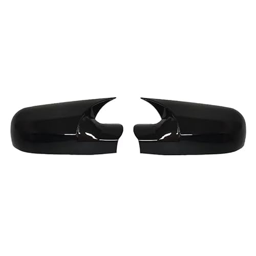 YJTYC Auto Spiegelkappen für Renault Megane 2 MK2 2002-2009, Rückspiegelabdeckung Perfekte Dekoration Passend Links Rechts Seitenspiegel Abdeckkappen,Gloss Black von YJTYC