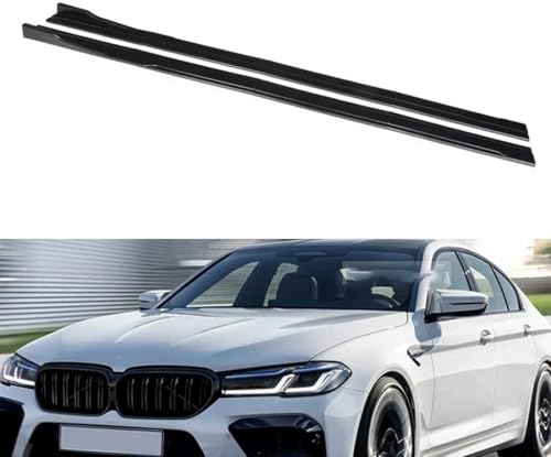 YJTYC Car Seitenschweller für BMW G30 Sedan G31 Wagon F90 M5 2020-2022, Autos Seitenschweller Rocker Splitter Side Winglet Wing Diffusor Karosserie-Kit Außen Zubehör,Carbon Fiber Look von YJTYC