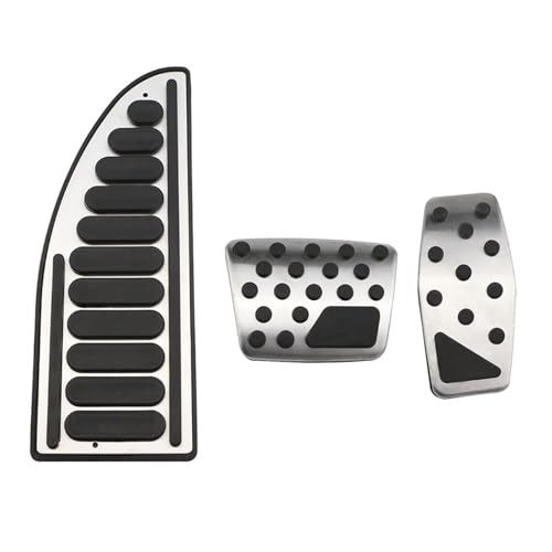 YJTYC Fußstütze Pedale für FIAT 500x500 X 2014-2021 Auto Pedal Pad Abdeckung, Anti Rutsch Automatik Getriebebremse Gaspedal Bremsauflage Pedal,at with Rest von YJTYC
