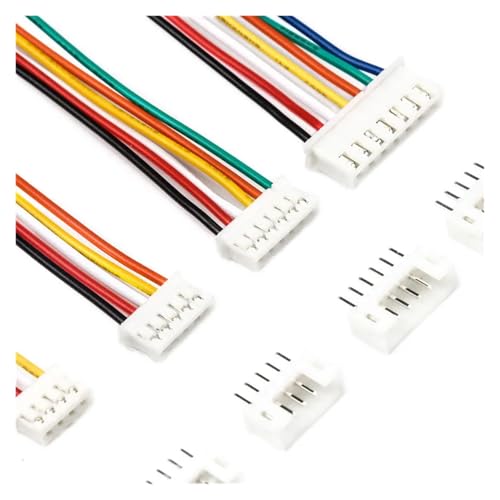 YJUHADWPBZ 10Sets JST PH-2.0 Connector 2/3/4/5/6/7/8/9/10-Pin Male Female with Wires Cables Socket Connectors 300MM 26AWG(6pin) von YJUHADWPBZ