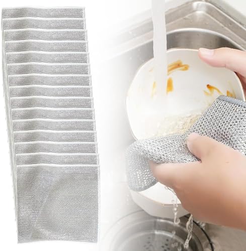 YJWZ Edelstahl Spültücher,2025 Kratzfreie Draht Spüllappen Waschbar,Multipurpose Wire Dishwashing Rags,Wiederverwendbar Topfreiniger Putzlappen für Küche Haushalt Pfanne YJWZ Edelstahl Spültücher,2025 Kratzfreie Draht Spüllappen Waschbar,Multipurpose Wire Dishwashing Rags,Wiederverwendbar Topfreiniger Putzlappen für Küche Haushalt Pfanne von YJWZ