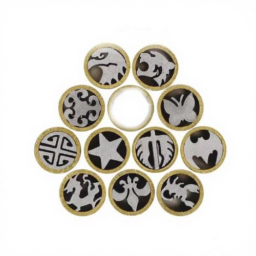 1 Mosaiknieten For Messergriffe, 6 Mm Durchmesser X 45 Mm Lang, Messing- Und Edelstahlkonstruktion – Verschiedene Muster Typ 1–10 For Heimwerkerprojekte(Type 2) von YJXYJQ