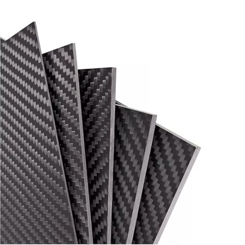 1 Stück 3K-Kohlefaserplatte, Twill, Matt – 0,2–10 Mm Dick, Größen 50 X 50 Mm Bis 200 X 300 Mm – Leicht For Die Luft- Und Raumfahrt, CNC-Modellzubehör(200mmx200mm,0.2mm) von YJXYJQ