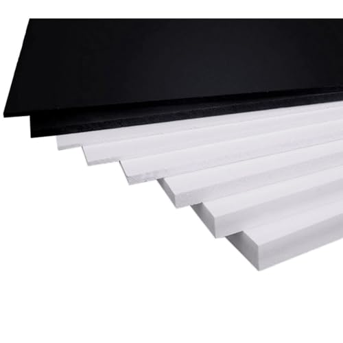 1 Stück PVC-Schaumplatte For Heimwerker, Weiß/schwarze Polystyrolplatte (2–10 Mm Dick) – Glatt For Siebdruck, Basteln, Schulprojekte, Innenschilder(Black,7x200x300mm) von YJXYJQ