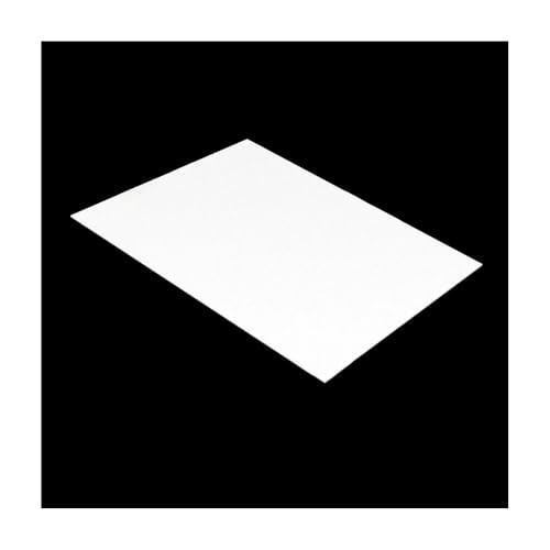 10 Stück Doppelseitig Mattierte PP-Platten (100x200mm), 0.3-2mm Dick, Weiß/schwarz, Wasserdicht & Robust. Ideal Für Modelle, Schablonen, Dichtungen(White,100x200x0.6mm(10pcs)) von YJXYJQ
