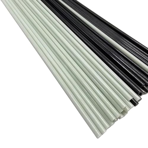 10 Stück Schwarz/weiße Isolier-Glasfaserstäbe, 0,8 Bis 10 Mm Durchmesser X 500 Mm Länge, Langlebig For Stützstäbe, Heimwerkerarbeiten, Modellflugzeuge, Drachen(Black,6.0x500mm) von YJXYJQ