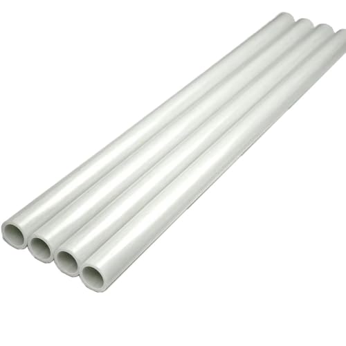 10 Stück Weißes Fiberglas-Hartrohr, 1000 Mm Länge | Außendurchmesser 3 Mm – 25 Mm, Hochfestes Isoliertes Hohlrohr | For Stützstangen, Bastelarbeiten(14x8x1000mm) von YJXYJQ