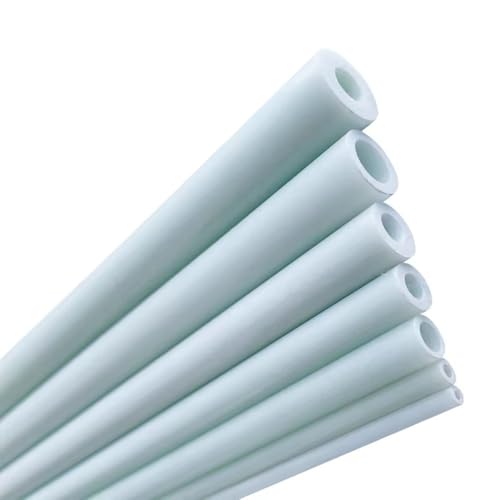10 Stück Weißes Fiberglas-Hohlrohr, Starr, 500 Mm – 3–12,7 Mm Außendurchmesser, 1,5–10 Mm Innendurchmesser, Isolierstab For Heimwerkerarbeiten, Drachen, Modellflugzeuge(10x5x500mm) von YJXYJQ