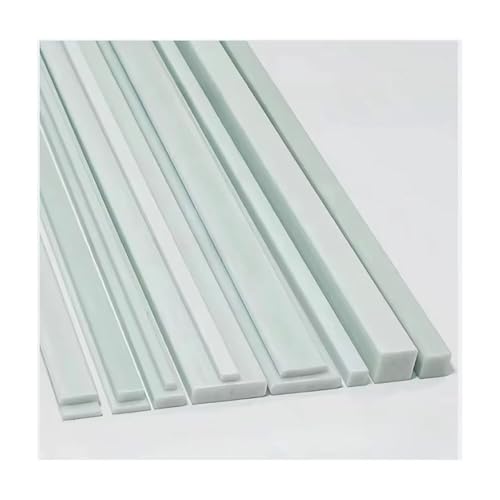 2 Stück 500 Mm Weiße Fiberglas-Quadrat-/Flachstangen (2–30 Mm Breite), Glasfaserverstärkter Kunststoff-Verstrebungsstreifen For Bauarbeiten, Heimwerkerarbeiten(4x4x500mm) von YJXYJQ