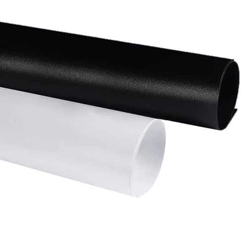 2 Stück A3 Mattierte Kunststoffplatten PP 297 X 420 Mm, 0,3–2 Mm Dick, Weiß/schwarz, Wasserdichtes Schablonen- Und Dichtungsmaterial For Heimwerkerprojekte(White,297x420x0.3mm) von YJXYJQ