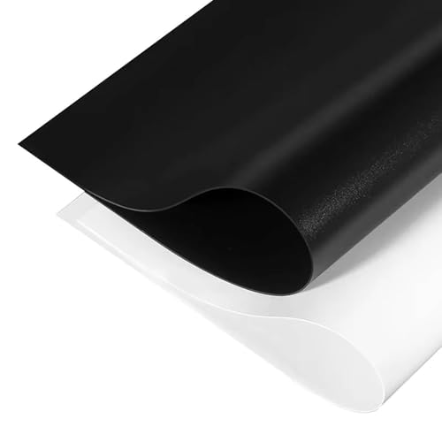 5 Stück A4-Kunststoffplatten, Mattiert, 210 X 297 Mm, 0,3–2 Mm Dicke, Doppelseitig Weiß/schwarz, Wasserdicht Und Hohe Zähigkeit For Schablonen, Dichtungsherstellung(Black,210x297x2mm) von YJXYJQ