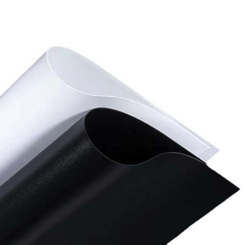 5 Stück Doppelseitige, Mattierte PP-Platte, 200 X 200 Mm Polypropylen-Kunststoffplatte (weiß/schwarz), Dicke 0,3–2 Mm, For Den Bastel-/Heimgebrauch(Black,200x200x0.3mm(5pcs)) von YJXYJQ