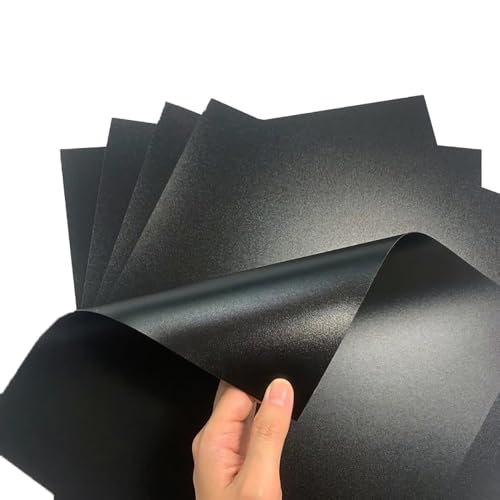 5 Stück Mattierte PP-Kunststoffplatten (200 X 300 Mm), 0,3–2 Mm Dicke, Doppelseitig Strukturiert, Weiß/schwarz, DIY-Modell, Vorlage, Dichtungsmaterial(Black,200x300x1.5mm) von YJXYJQ
