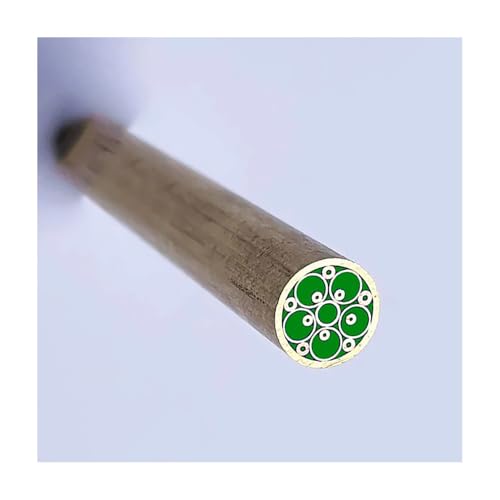 8 Mm Mosaiknieten For Messergriffe, 60 Mm Messingrohre Mit Floraler Harzeinlage | Leuchtend Buntes Dekostück (1 Stück)(Green) von YJXYJQ
