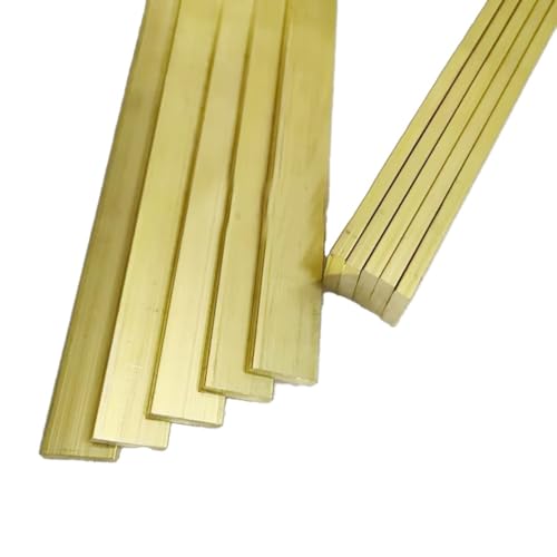 H59 Messing-Flachstange, 2 Mm Dick, 500 Mm Lang, Massiver Messingblechstreifen Zur Bearbeitung – 1 Stück – Hohe Festigkeit Und Korrosionsbeständigkeit(2x5x500mm) von YJXYJQ