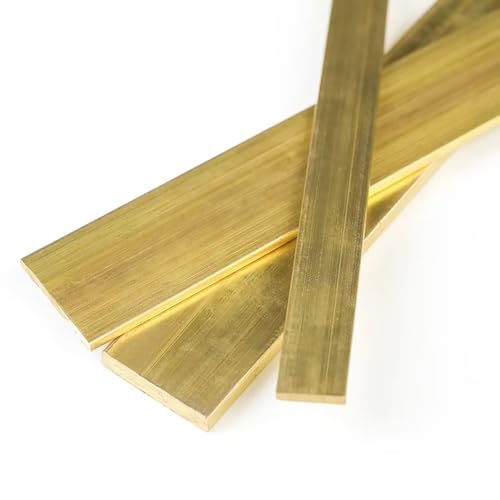 H59 Messing-Flachstange, 3–6 Mm Dick X 10–50 Mm Breit, Massive Metallstreifenplatte For Handwerk Und Reparatur (1 Stück) – Hohe Festigkeit Und Leicht Zu Schneiden(Length 300mm,5x50mm) von YJXYJQ