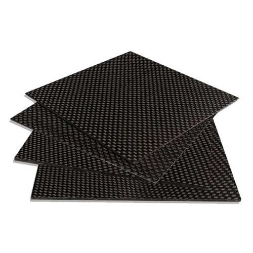 Kohlefaserplatte 3K, 1 Stück, Matte Textur, Mehrere Größen Von 50 X 50 Mm Bis 300 X 200 Mm, For Heimwerker, Luft- Und Raumfahrt, Automobil(200mmx300mm,4mm) von YJXYJQ