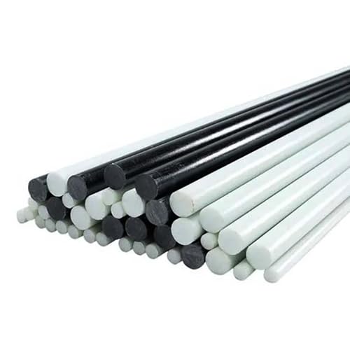 Massive Fiberglasstangen, 10 Stück, 0,8–13 Mm X 1000 Mm, Weiße/schwarze Stangen For UAV/Zelt/Bogen/Drachen/Heimwerkerhandwerk, Hohe Festigkeit(Black,11x1000mm) von YJXYJQ