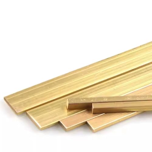Massive H59-Messingstange, 3/4/5/6 Mm Dicke, 10–50 Mm Breite, 100–500 Mm Länge (1 Stück) – Präzisionsbearbeitung Und Langlebig(Length 300mm,6x10mm) von YJXYJQ