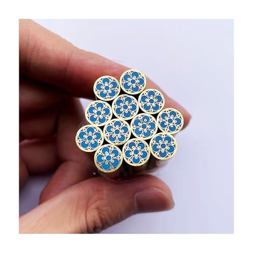 Messergriffnieten 8 Mm X 60 Mm, Künstlerische Mosaikstifte Mit Bunter Harzfüllung For Dekoration, Lederhandwerk, DIY-Projekte – Messinglegierung (1 Stück)(Blue) von YJXYJQ