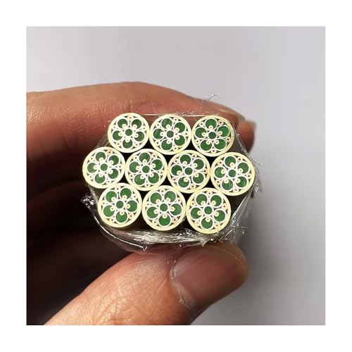 Messergriffnieten 8 Mm X 60 Mm, Künstlerische Mosaikstifte Mit Bunter Harzfüllung For Dekoration, Lederhandwerk, DIY-Projekte – Messinglegierung (1 Stück)(Green) von YJXYJQ