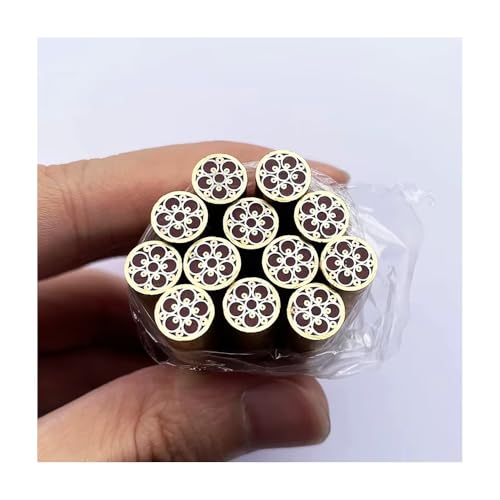 Messergriffnieten 8 Mm X 60 Mm, Künstlerische Mosaikstifte Mit Bunter Harzfüllung For Dekoration, Lederhandwerk, DIY-Projekte – Messinglegierung (1 Stück)(Red) von YJXYJQ