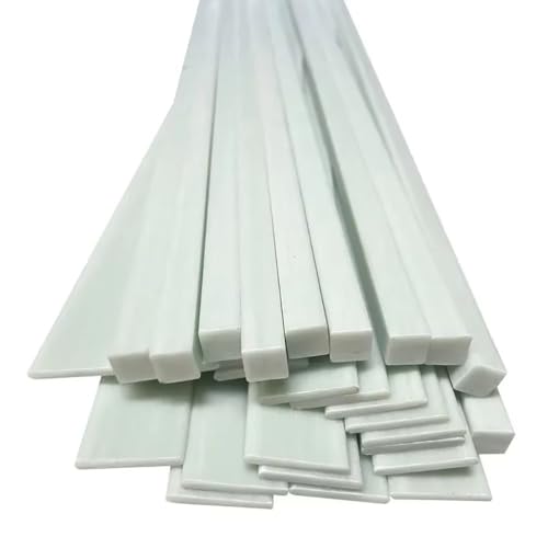Weiße Fiberglas-Streifenleiste, 2 Stück, 500 Mm Länge, Verschiedene Größen (2 X 2 Mm Bis 30 X 3 Mm) – Wetterbeständig(25x3x500mm) von YJXYJQ